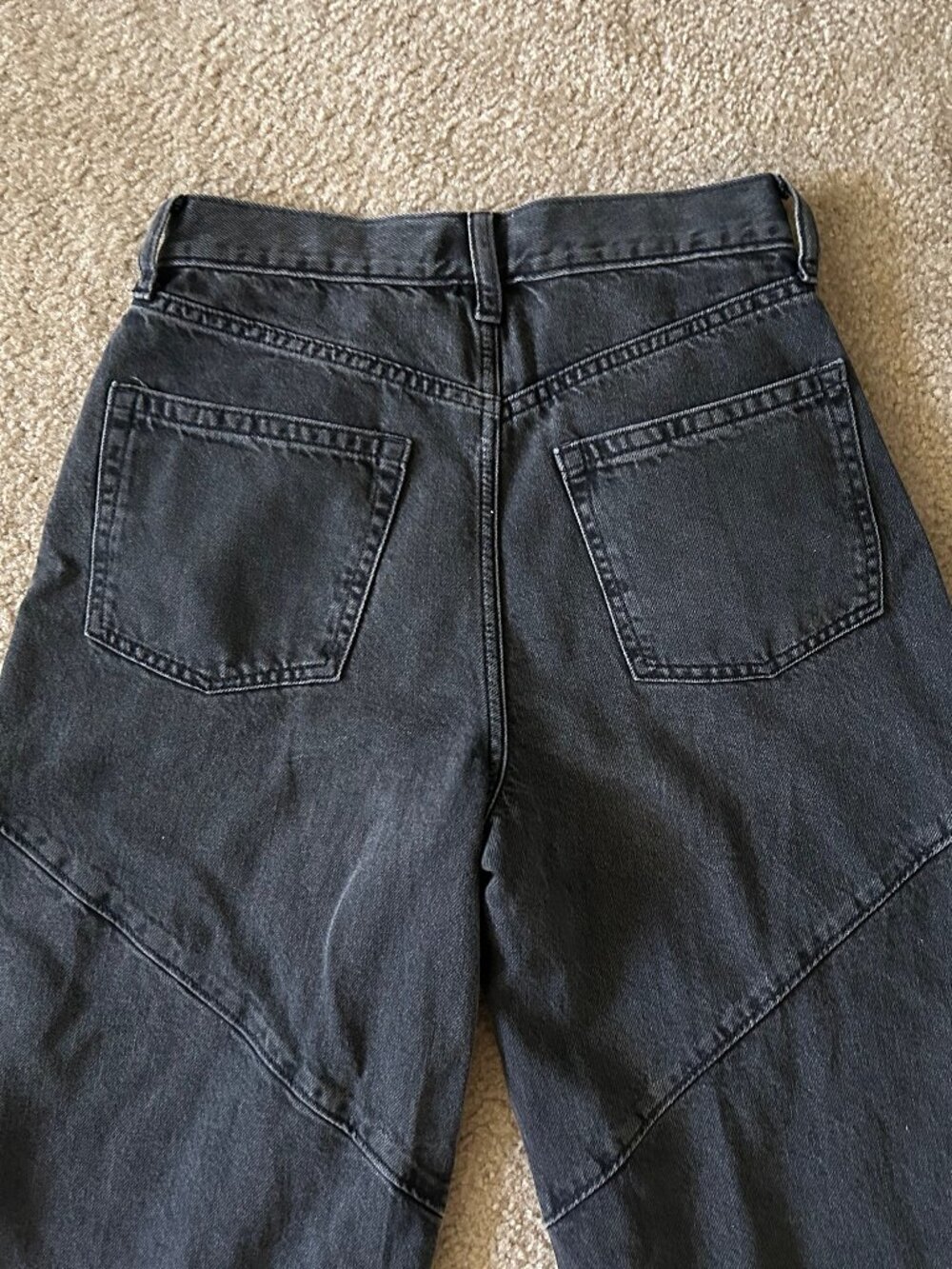 NWOT GAP High Rise Seamed Horseshoe Jeans Black Stranger Things 24 - Picture 4 of 8